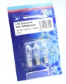 E10 Christmas Lights - 10-55vac-0,1w Led-top-riffel Candle For Fairy Lights 3pcs